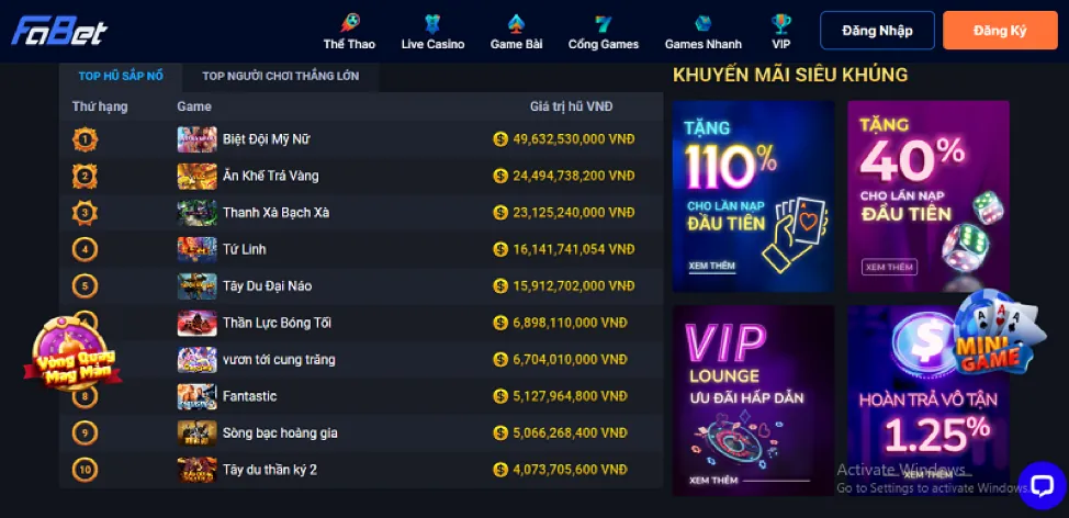 Giao diện hướng dẫn đăng ký 98win9